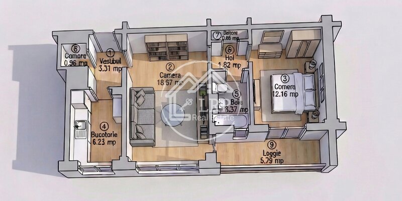 Lacul Tei, Parcul Circului, etaj 3, 53 mp, bloc 1978 reabilitat.